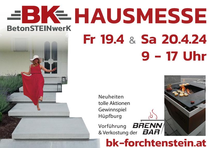 BK Hausmesse am 19. & 20.4.2024 in Forchtenstein