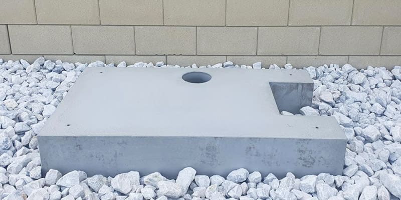 Fundamentplatte für Wärmepumpen vom Betonsteinwerk Forchtenstein